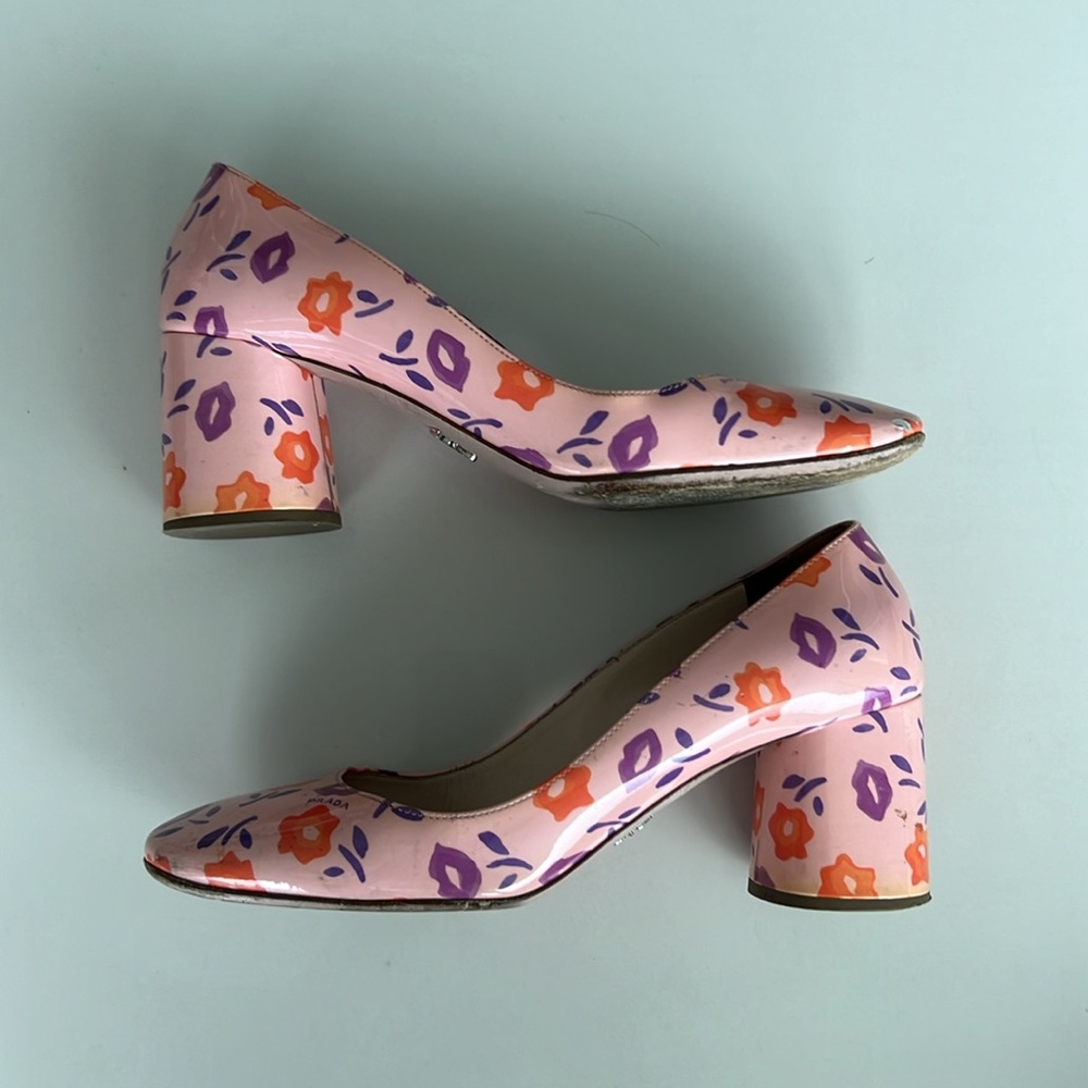 Prada Flower Pumps